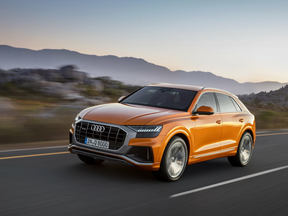 Коврики текстильные "Премиум+" для Audi Q8 I (suv / 4MN) 2018 - Н.В., черные, 5шт.