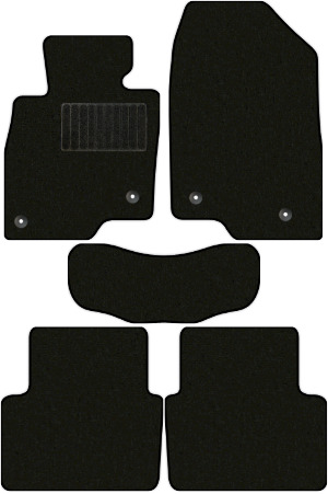 Коврики текстильные "Стандарт" для Mazda 3 III (седан / BM) 2013 - 2016, черные, 5шт.