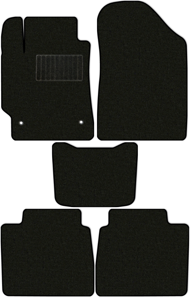Коврики текстильные "Классик" для Toyota Camry (седан / XV40) 2009 - 2011, черные, 5шт.
